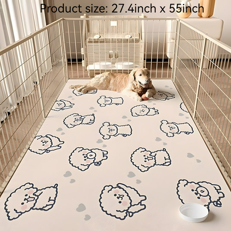 Tapis pour animaux de compagnie, H 0,15 po x l 27,40 po x P 55 po