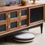 Meuble télé en bois de frêne avec tablettes réglables-11645629