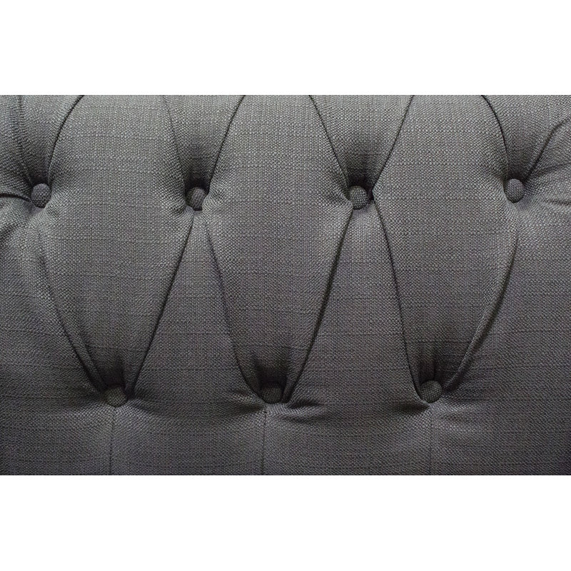 Hodson Upholstered Tufted Arm Chair , Klein Charcoal