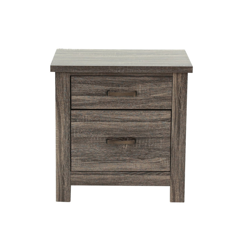 Table de chevet 2 tiroirs en bois