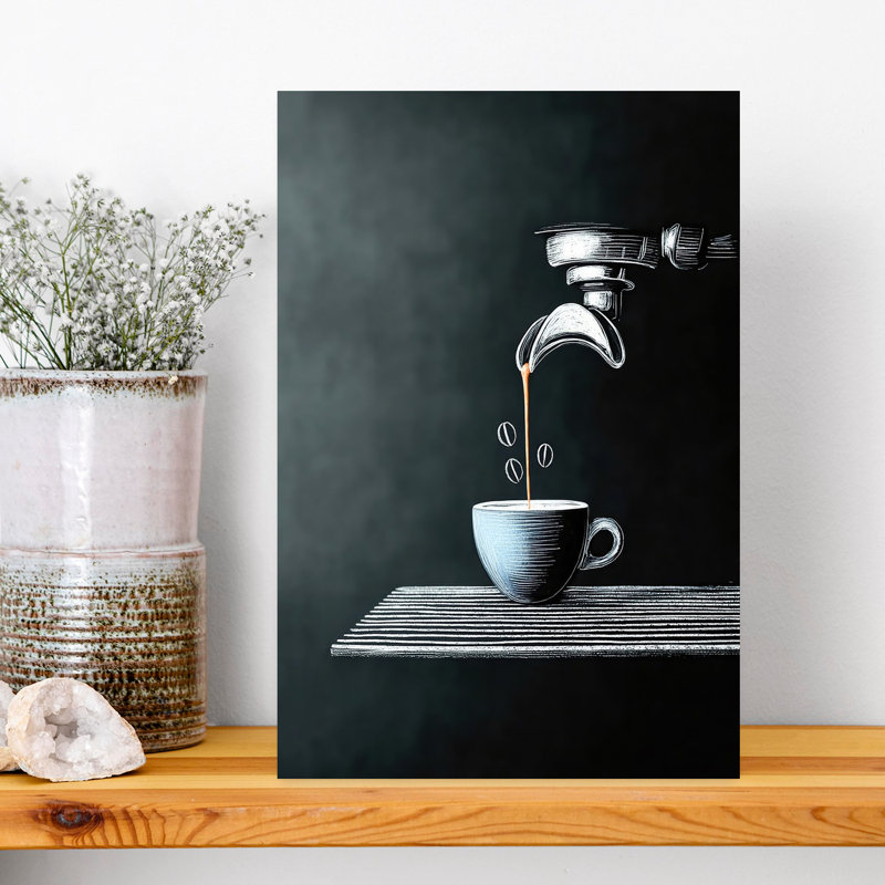 Tableau noir espresso pour art mural minimaliste, 18" H x 12" W