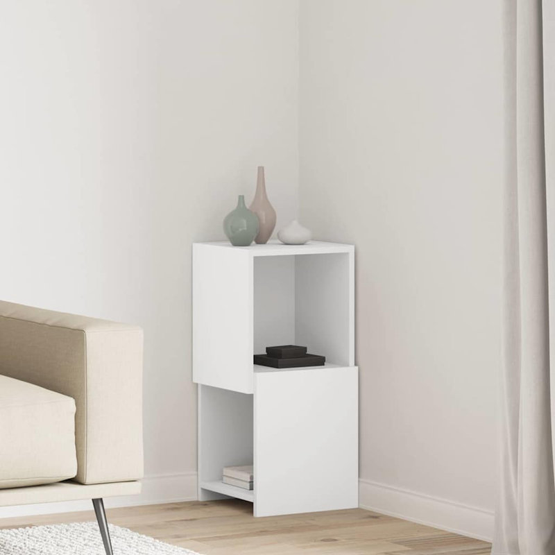 Corner Accent Chest, 65cm H x 30.5cm W x 30cm D, White