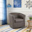 Fauteuil demi-tonneau pivotant en similicuir-1036204852