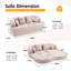Canapé-lit pliable 2-en-1 avec design confortable sans os-2016162909