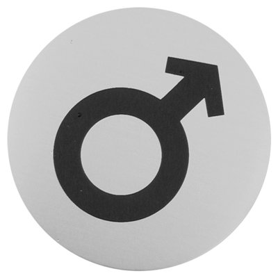 Sula Male Symbol Sign in Brushed
