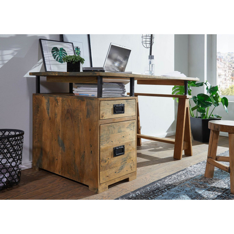 Railway Solid Wood Writing Desk