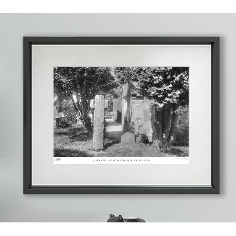 Liskeard, An Old Cornish Cross 1928 - Single Picture Frame Print, 45cm H x 60cm W x 2.3cm D