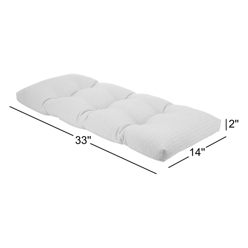 Coussin de banc antidérapant Winston Porter, 33 po x 14 po x 3 po, Jaune