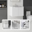 Meuble-lavabo flottant 24 po avec lavabo, porte à fermeture douce, comptoir et dosseret en granite blanc cultivé de 0,6 po-42455552-42455579-42455581