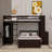 Rachele Loft Bed with a Stand-alone bed, Shelves,Desk,and Wardrobe-68686206