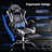Gaming Chair with Massage Lumbar Support Ergonomic Video Game Chair for Adults, Adjustable Headrest & Footrest, 90-135° Recline, 360° Swivel, Grey-1977930649