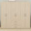 Armoire classique en bois à 6 portes avec tiroirs pratiques-128935561