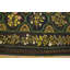 Large Size Charcoal Color Antique Floral English Flat Weave Needlepoint Carpet