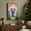 Elephant In Botanical Circle Boho - Print-136811474-136811471