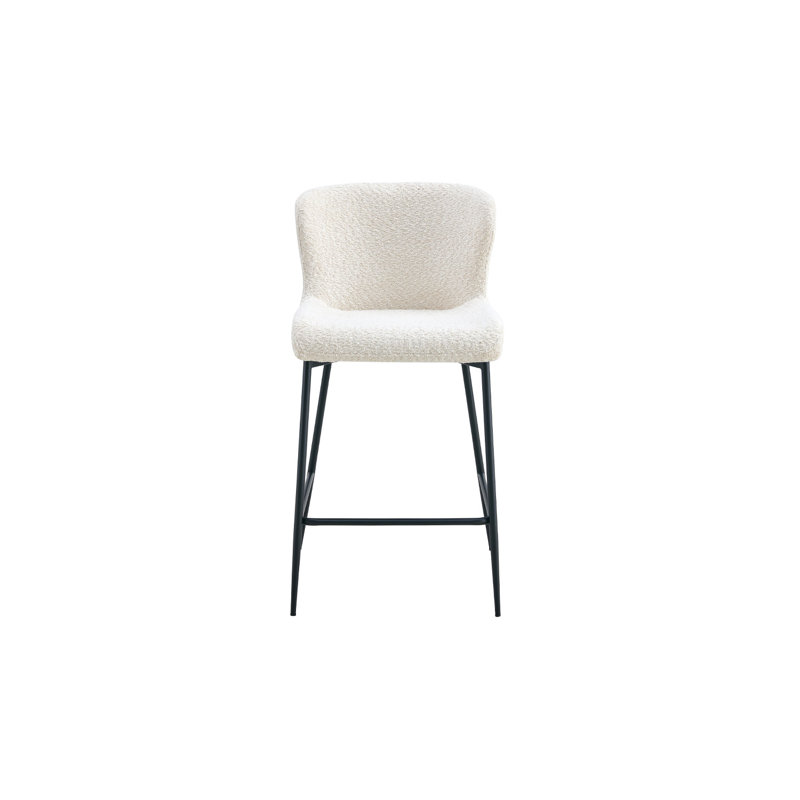 Brownsburg Upholstered Counter Stool, White