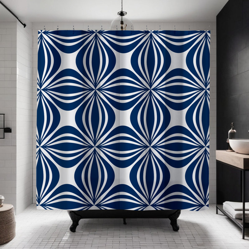 Rideau de douche Coco, Bleu marine