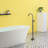 1 Handle Bathroom Freestanding Tub Filler-62061580