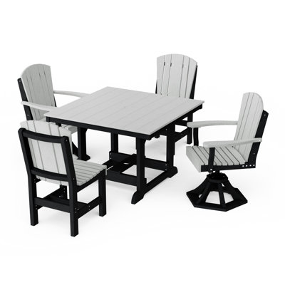 Heritage 5-Piece Dining Set With Swivel Chairs