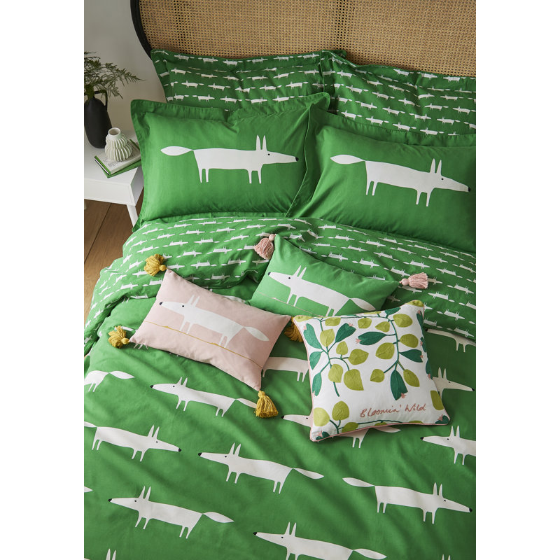 Mr Fox Rectangular Throw Cushion, Milkshake