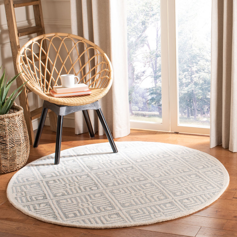 Vedika Hand Tufted Wool Southwestern Rug, Round 5'