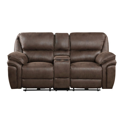 Plush Modern Design Living Room Power Reclining Loveseat Brown Microfiber Upholstery Usb Port Solid Wood Frame Furniture 1Pc