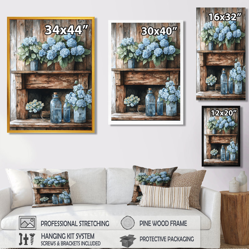 Imaya - Floral Wall Art Prints, Noir, noir, noir, noir, H 20 po x l 12 po, Reproduction encadrée d'une seule photo