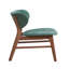 Ensemble de 2 chaises d'appoint en tissu et finition noyer