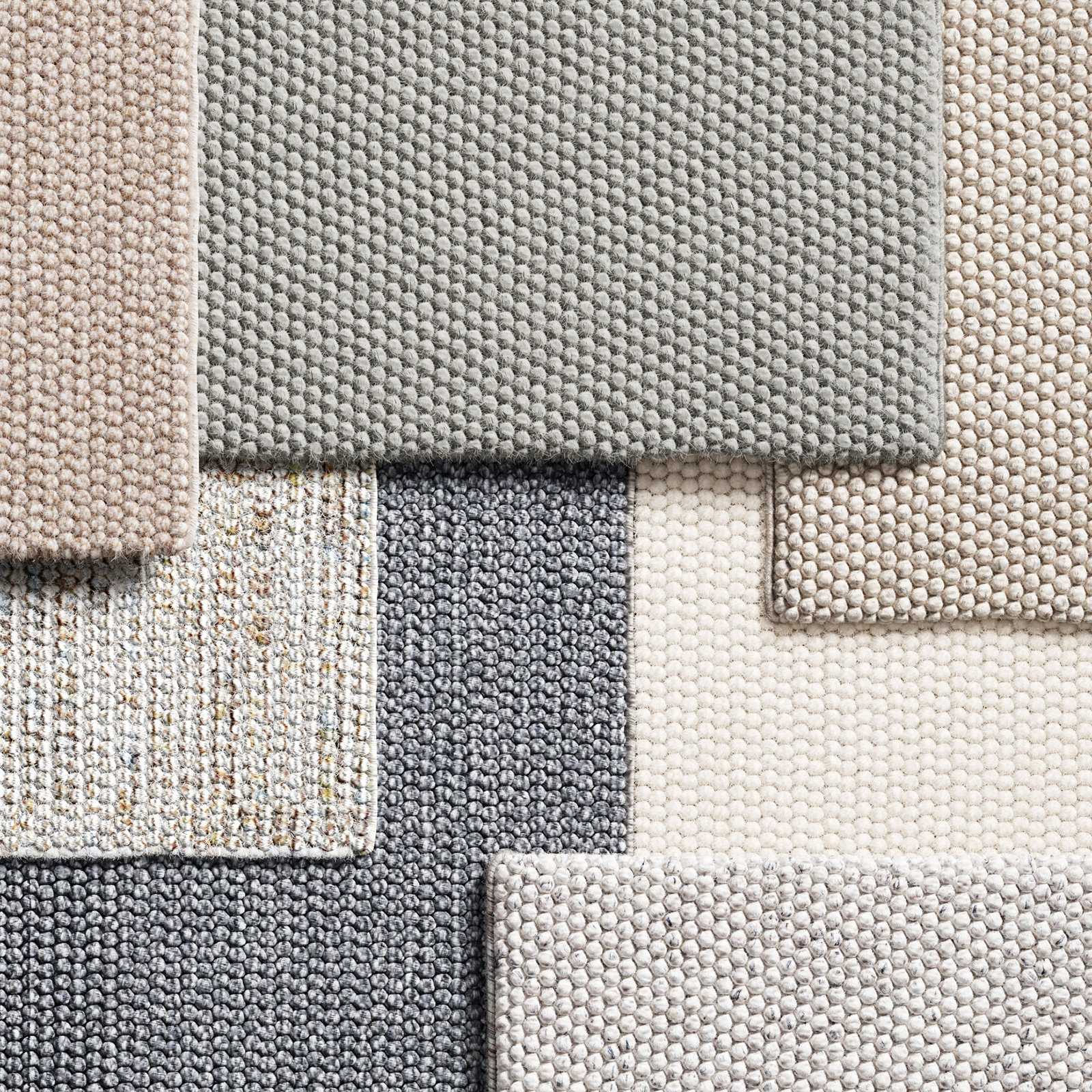Elle Light Grey Ivory Hand-Woven Rug, Rectangle 2' x 3'
