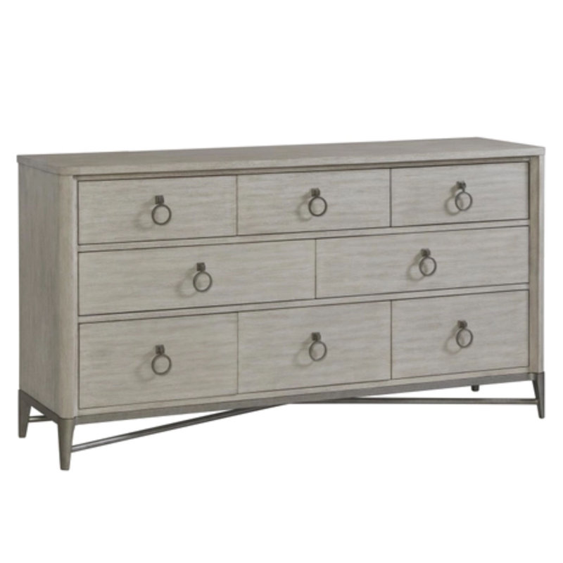 Regan 67" W 8-Drawer Kiln-Dried Dresser, Champagne