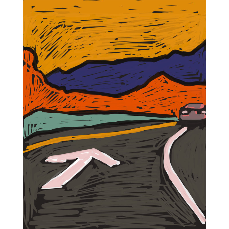Night Ride Print by Deborah Blum, 21.25" H x 17.25" W x 0.875" D