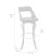 Tabouret de bar ergonomique