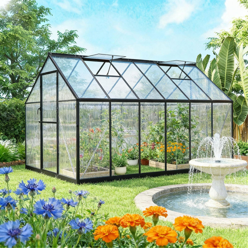 Serre de plain-pied, serre de style moderne