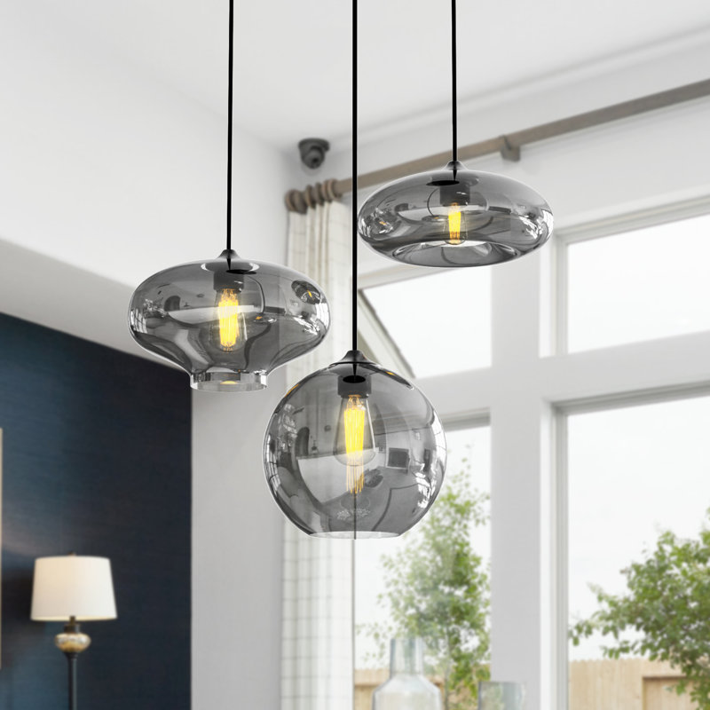 Luminaire suspendu 3 lumières noir