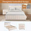 Ensemble de chambre à coucher 2 pièces, cadre de lit rembourré avec station de charge, lumière DEL et table de chevet-1698582738-1698582751