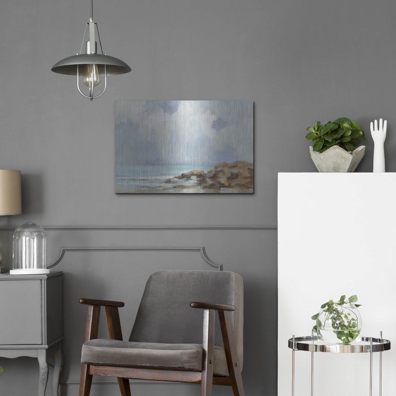 «Morning At Stone Beach» par Silvia Vassileva, art mural en métal, 24 po x 16 po, H 16 po x l 24 po