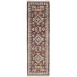 Naleia Wool Geometric Area Rug in Red