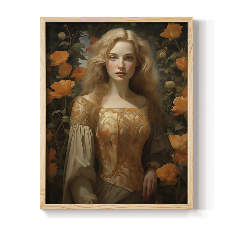 «WOMEN Series DII», reproduction encadrée - bois massif, 21" H x 17" W