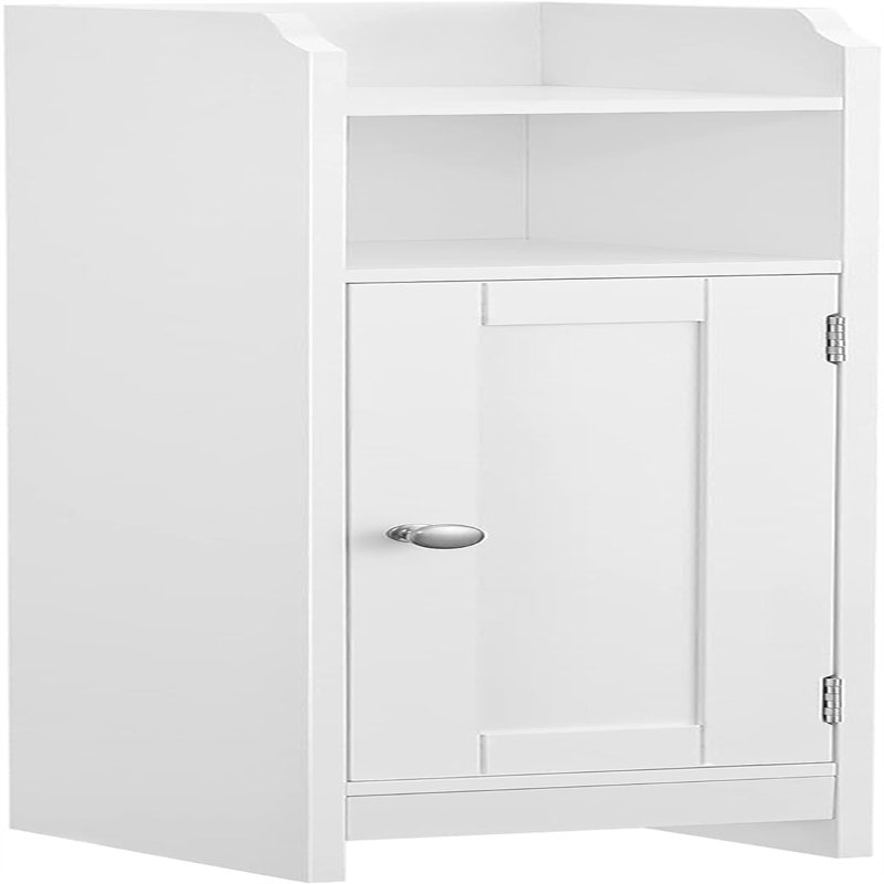 Narma Solid Wood Freestanding Linen Cabinet, White