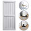 Porte de grange en bois manufacturé à panneaux en PVC avec trousse de quincaillerie-88629666-91154254