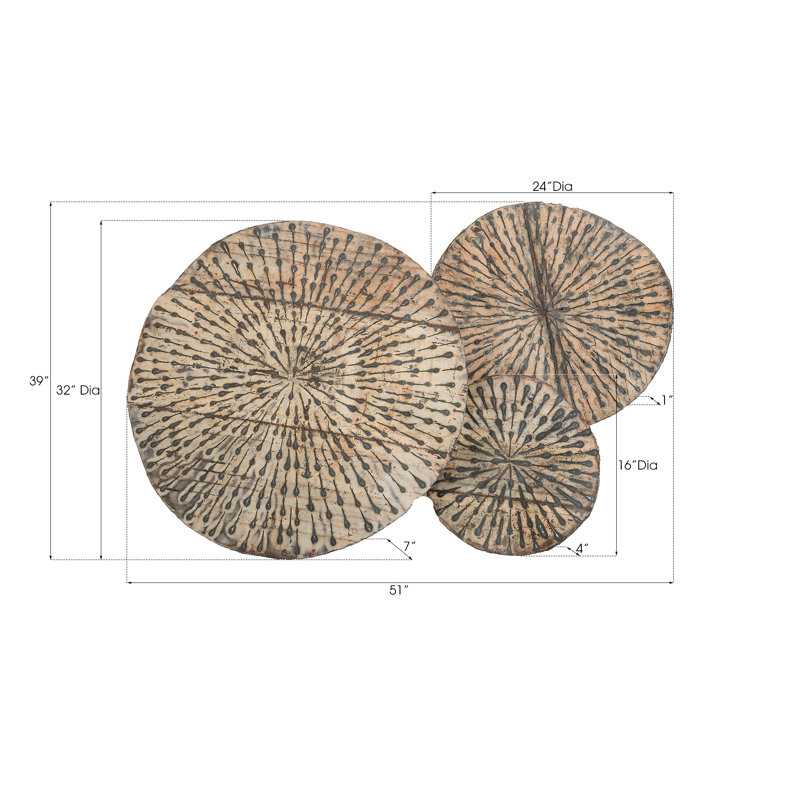 Metal Lotus Wall Décor