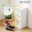 White Fluted Vertical File Cabinet, 3 Lockable Drawers with Hanging Rails for Home Office