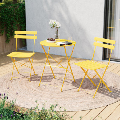 Ensemble bistro en acier 3 pièces Shelah Premium