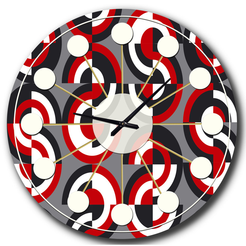 Horloge murale rétro Mid-Century, Moyenne