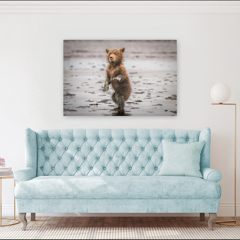 "Busted" Contemporary Bear Beach Wildlife Wall Art Print, 101.6cm H x 152.4cm W