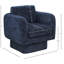 Fauteuil d'appoint pivotant en tissu Alessandra Chenille-88357518