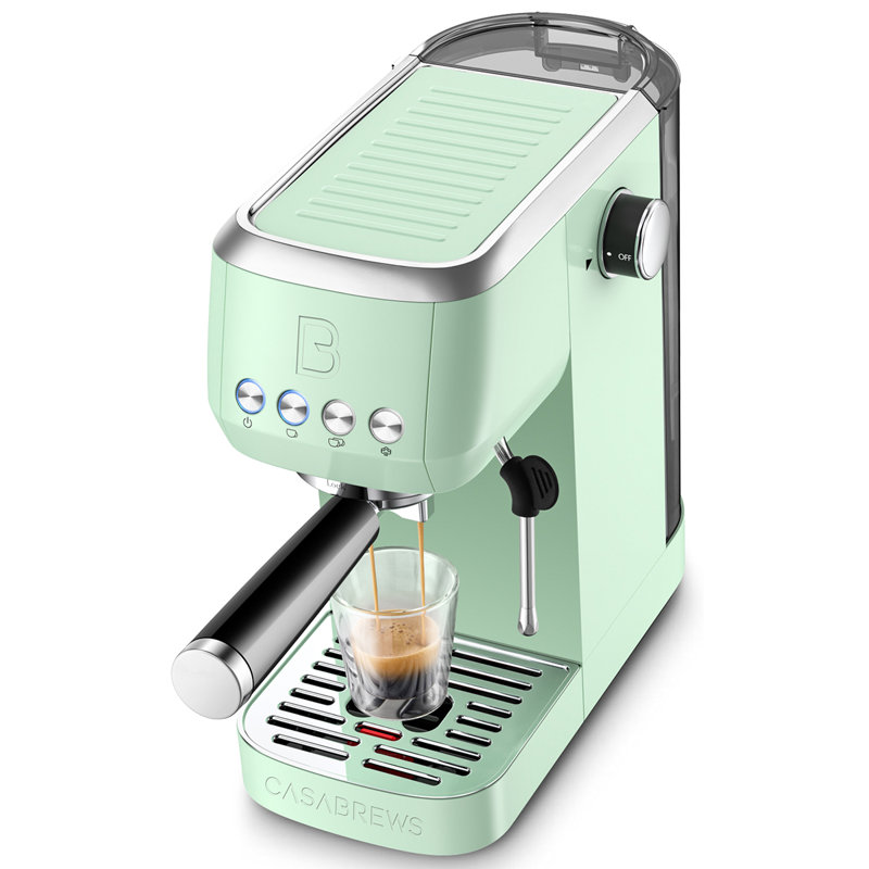 CASABREWS 3700E 20 Bar Espresso Machine Cappuccino Maker with Milk Frother, Pastel Green
