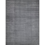 Cabrini Hand Loomed Silky Nilon Striped Area Rug in Gray
