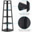 5 Tier Rustic Black Corner Bookshelf Bookcase-964806835