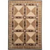Himalayan Wool Geometric Area Rug in Beige