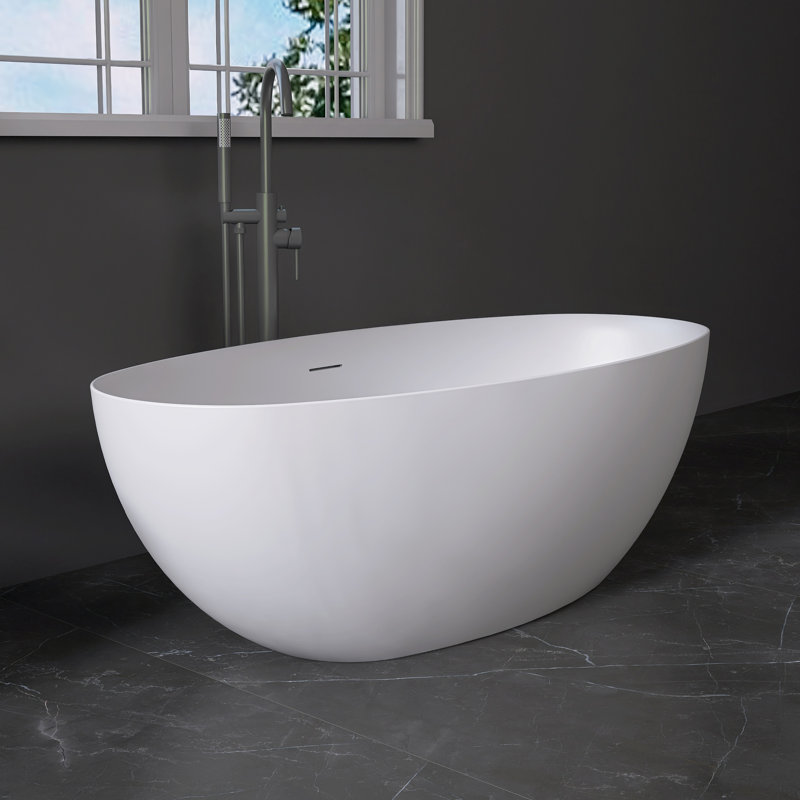 Baignoire de trempage autoportante en acrylique 65 po x 30 po